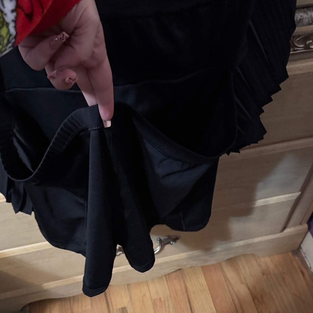 Black Pleated Skirt Active Dress - Picture 4 of 7